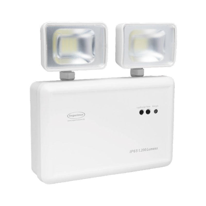Iluminação de Emergência LED Autônoma 1200 Lúmens IP65