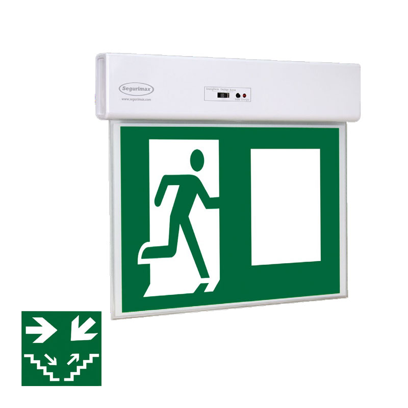 Placa de Rota de Fuga Autônoma 24x18 Verde